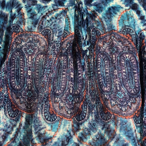 Alberto Makali blouse in blue with beads - Picture 2 of 6